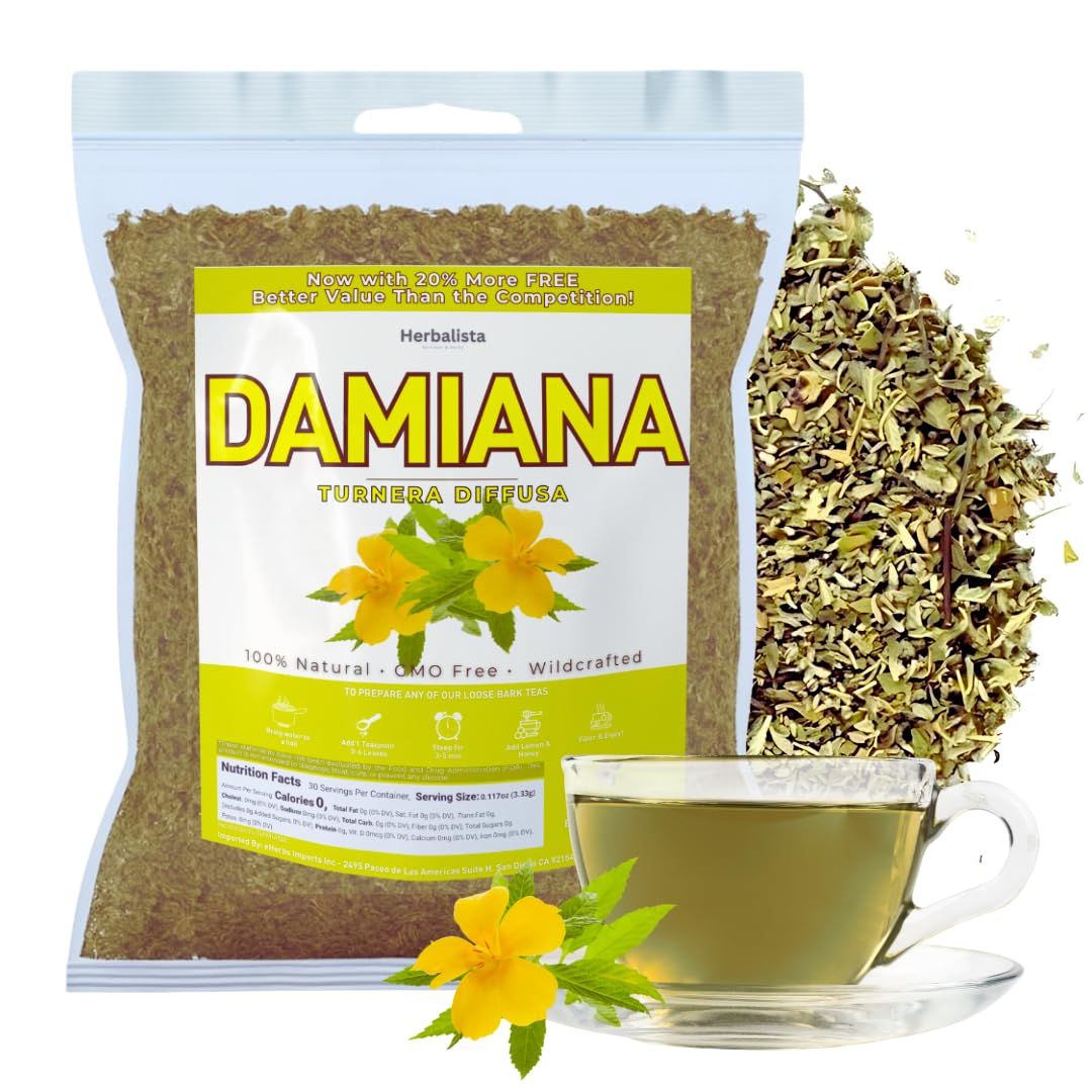 Amazon.com : Herbalista - Viral 5oz (141g) Damiana Leaf Herbal Tea